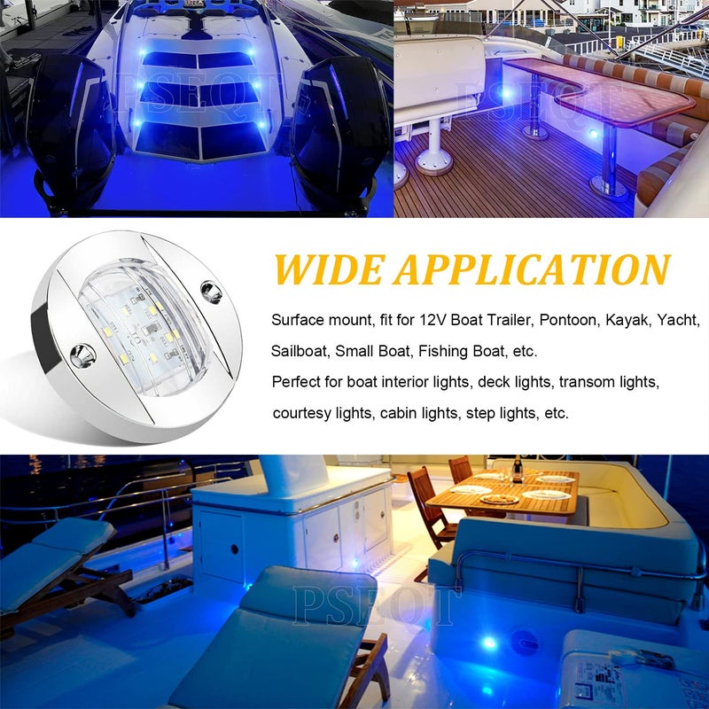 PSEQT LED Marine Boat Deck Lights, Stern Courtesy Interior Pontoon Anchor Light Waterproof for boats Night Fishing Kayak Yacht Duck John Boat - Image 4
